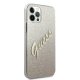 Guess iPhone 12 Pro Max Case Glitter Gradient Script, Gold