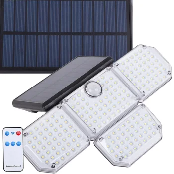 Outdoor Solar LED Lamp with Motion Sensor & Remote (181 LED, IP65)