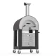 Alfa Forni Base for 5 Minuti Pizza Oven with Wheels, Black