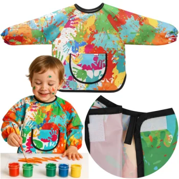 Kruzzel Waterproof Kids Apron 1-3 Years, Multicolor