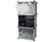 Modular Shoe Cabinet with 6 Shelves, Black