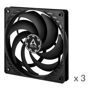 ARCTIC P12 Slim PWM PST 120mm Case Fans, Black, 3-Pack