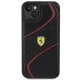 Ferrari iPhone 15 Plus Case Twist Metal Logo, Black