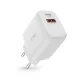 Tech-Protect C20W Wall Charger USB-C PD 20W / USB-A QC 3.0 - White