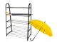 5-Tier Shoe Rack, Black/Silver, 79x54x28 cm