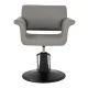 Hairdressing Chair Gabbiano Lucca Grey with Black Base