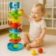 KRUZZEL Ball Drop and Roll Tower Toy for Toddlers 26460