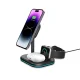 Tech-Protect QI15W-A27 3-in-1 Inductive Charger with MagSafe Stand Smartphone / Apple Watch / AirPods - Black