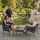 MultiGarden Garden Furniture Set, 2 Chairs and Table, Grey