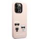 Karl Lagerfeld Silicone Karl & Choupette MagSafe Case for iPhone 14 Pro Max, Pink