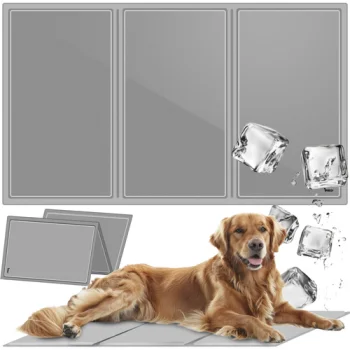 Purlov 90x50 cm Cooling Mat for Pets, Grey
