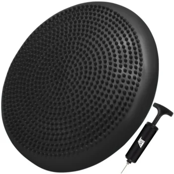 Balance Disc Stability Wobble Cussion Mat Pillow - Black, 34cm