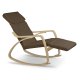 Sofotel Suzi Rocking Lounge Chair with Adjustable Footrest, Brown