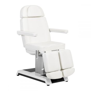 Pedicure Chair Cosmetic Bed Massage Couch with Lighting Expert Podo W-16C, White