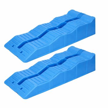 RV Leveling Ramps 2-Piece Set for Campers and Motorhomes, Blue