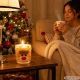 Scented Candles in Glass Reindeer Set, 2 pcs