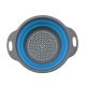 Foldable Kitchen Silicone Colander Collapsible Fruit Vegetable Washing Basket Strainer, Set of 2 pcs, Blue