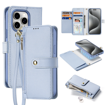 Dux Ducis Lawa Leather Case for Apple iPhone 15 Pro Max, Blue