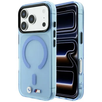 BMW M IML Frosted Metal Logo MagSafe Case for iPhone 17/18 Pro Max - Blue