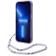Guess Translucent Pearl Strap Case for iPhone 14 Pro, Violet