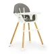 ECOTOYS 2-in-1 Multifunctional Baby High Chair, grey