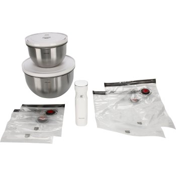 Zwilling Fresh & Save Vacuum Starter Set, Stainless Steel, 9-Pc