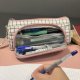 Maaleo 00024509 Two-Compartment School Pencil Case, White Checkered