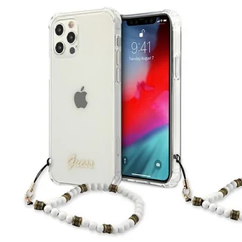 Guess Pearl Transparent Hard Case for iPhone 12 / 12 Pro