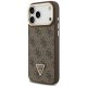 Guess 4G PU Triangle Logo & Stand Camera Magsafe Phone Case Cover iPhone 17 Pro Max - Brown