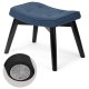 Sofotel Norse Scandinavian Footstool and Pouf, Navy Blue