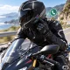 U10 2X motorcycle helmet intercom with Bluetooth and RGB, black