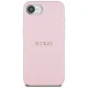 Guess Grained Ring MagSafe Case for iPhone 16e, Pink