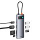 Baseus Metal Gleam 7in1 HDMI 4K 60Hz USB-C Hub / 3x USB 3.0 / USB-C PD / SD / microSD - Gray