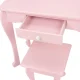 Kids vanity set with light-up mirror and accessories for girls, pink