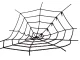 Halloween Decoration Black Spider Web, 90x90 cm