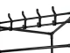 Corner Coat Rack with 3 Shoe Shelves, Metal Hall Tree Entryway Organizer Stand, black