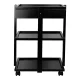 Tattoo Workstation Cart Pro Ink 1040A with Drawer and Glass Shelves, Black