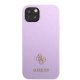 Guess iPhone 13 mini Case Saffiano 4G Small Metal Logo Purple