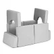 Ecotoys TMSRT-15 Modular Kids Sofa, 10 Pieces, Grey