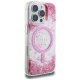 Guess HC Resin Bottom Glitter MagSafe Phone Case Cover iPhone 16 Pro Max - Pink