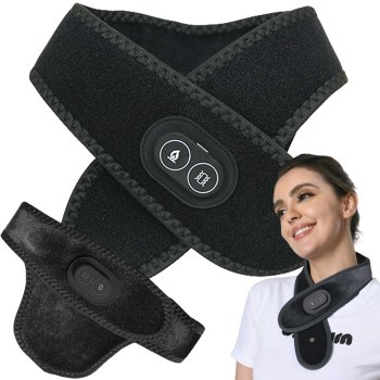 Heating Neck Massager with Vibration for Pain Relief, USB-C, Black