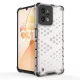 Realme C31 Honeycomb Hybrid Armor Case with TPU Frame, Transparent