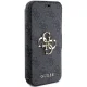 Guess iPhone 15 Pro Wallet Case 4G Big Metal Logo, Gray