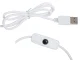 24 LED Desk Lamp with Clip, USB, White/Silver