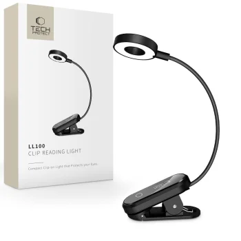 Tech-Protect LL100 Wireless Lamp with Clip, Black