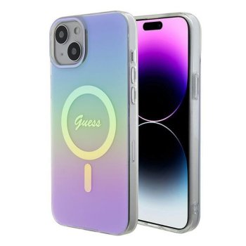 Apple iPhone 15 6.1'' Guess IML Iridescent MagSafe Case Cover (GUHMP15SHITSU), Purple