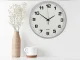 Large Silent Wall Clock 25 cm, Silver