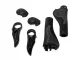 Bicycle Handlebar Grips with Bar Ends, Rubber, Black