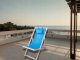 Folding Wooden Beach and Garden Sun Lounger with Cushion, Blue