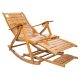 Bamboo Sun Lounge Patio Pool Lounger Rocking Swing Chair Sunbed Recliner